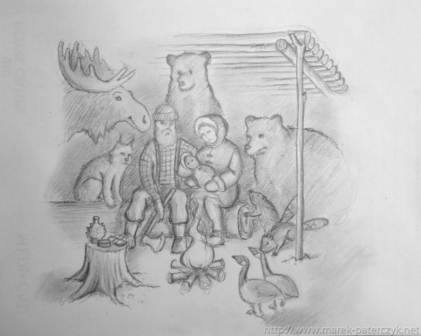 Canadian Nativity Scene
Pencil Draft
